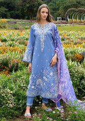 Lawn - Mushq - Hemline - Secret Garden 26 - HUNSS#15A - Azure Bloom