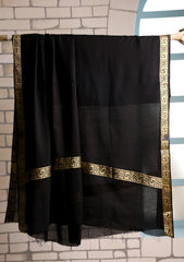 Jacquard Lawn Summer Shawl D#17 - Black