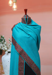 Pashmina Kashmiri Work Shawl D - 0019 - DS Green