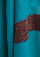 Pashmina Kashmiri Work Shawl D - 0019 - DS Green