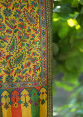 Pure Pashmina Kaani Jamawar Scarf D - 15 - Mustard