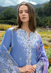 Lawn - Mushq - Hemline - Secret Garden 26 - HUNSS#15A - Azure Bloom