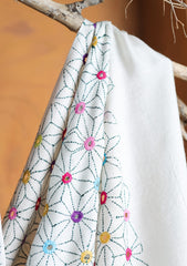 Pashmina Kashmiri Needle Work Shawl D#03 - Off White