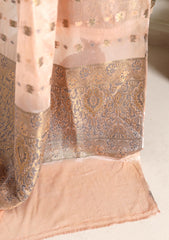 Formals - Fancy Closet - 2 pcs Suit - Chiffon Jamawar D#55 L Peach