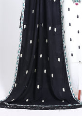 Winter - Riwaj - Embroidered Peach Leather Suit - D#03 - Off White