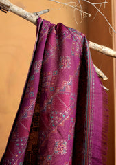 Karandi Embroidered Shawl D#03 - Magenta