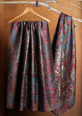 Pashmina Zari Jamawar Shawl D#55 - N Blue