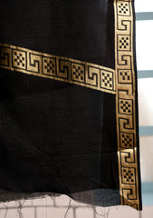 Jacquard Lawn Summer Shawl D#17 - Black