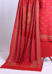 Winter - Riwaj - Pashmina Embroidered Suit - D#57 - Red