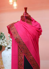 Pashmina Kashmiri Work Shawl D - 0016 - D Pink