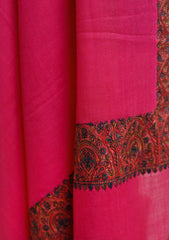 Pashmina Kashmiri Work Shawl D - 0016 - D Pink