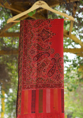 Pashmina Kaani Jamawar Shawl D - 71 - D Red
