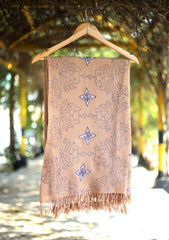 Pashmina Wool Needle Work Shawl D - 09 - D T Pink