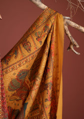 Pashmina Kaani Jamawar Shawl D - 52 - Mustard