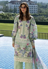 Lawn - Elaf Premium - Signature Embroidered Prints 26 - ESA#06B - EVELINE WHISPER
