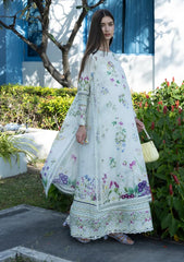 Lawn - Elaf Premium - Santorini Prints 26 - EPN#07B - MOON FLOWER