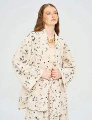 Pret - Moven - Floral Embroidered and Sequined Kimono - Black