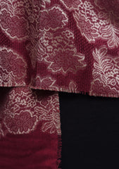Pure Pashmina Kaani Jamawar Scarf D - 13B - Maroon