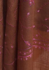 Pashmina Kashmiri Work Shawl D - 0012 - Dark Brown