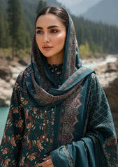 Winter - Riwaj - Printed Marina - 3 Pcs - Wool Shawl 25 - D#10