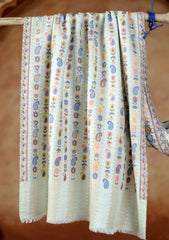 Pashmina Jamawar Scarf D#44 - A Green