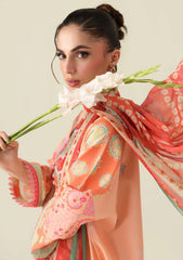 Lawn - Roheenaz - Rosette Unstitched 26 - RUNSS25#65B - WARM HORIZON