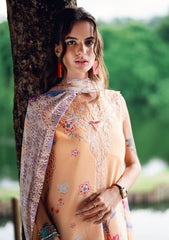 Lawn - Roheenaz - Garden Veil - Printed 25 - RGV#02-B - Coral Whim