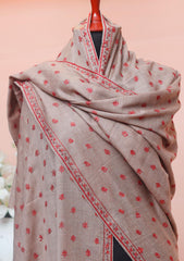 Pashmina Kashmiri Work Shawl D - 0011 - Brown
