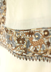 Pashmina Embroidered Shawl D - 117 - Off White
