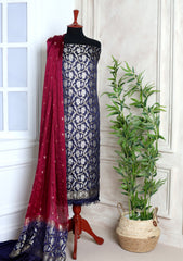 Formals - Fancy Closet - 2 pcs Suit - Chiffon Jamawar D#76 Magenta