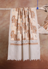 Pashmina Ari & Stone Work Jaaldar Scarf D#01 - L Skin