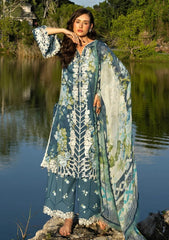Lawn - Elaf Premium - Signature Embroidered Prints 26 - ESA#07B - SEA ENCHANTRESS