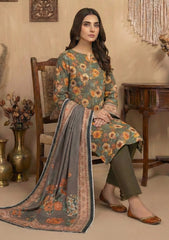 Winter - Rubaaiyat - D Prints - Marina 26 - Wool Shawl - RPM#11 - Green