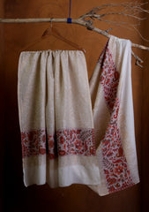 Pashmina Zari Jamawar Shawl D#06 - Off White 5