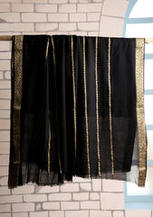 Jacquard Lawn Summer Shawl D#20 - Black