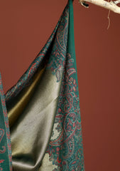 Pashmina Zari Jamawar Shawl D - 43 - D Green
