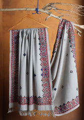 Pashmina Kashmiri Needle Work Shawl D#05 - L Grey