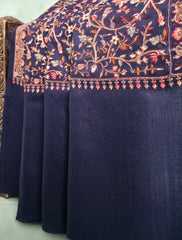 Pashmina Embroidered Jaaldar Shawl D#01 - Blue