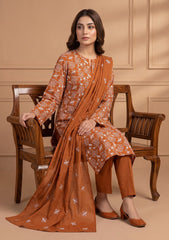 Winter - Rubaaiyat - Pashmina Embroidered 26 - D#05 - Rust