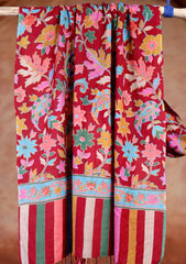 Pashmina Kalamkar Needle Work Scarf D#01 - Multi