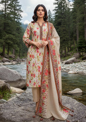 Winter - Riwaj - Printed Marina - 3 Pcs - Wool Shawl 25 - D#36