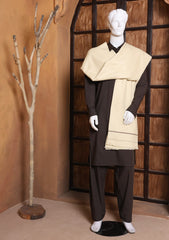 Men Shawls - Wool Shawls - D#07 - Cream