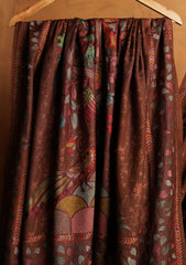 Pashmina Embroidered Jaaldar Shawl D#24 - D Brown