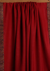 Pashmina Embroidered Border Shawl D#19 - Red