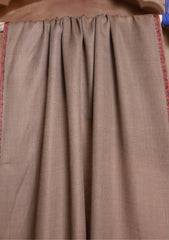 Pashmina Kashmiri Border Scarf D#25 - Brown