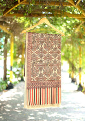 Digital Printed Wool Shawl D - 19 - Brown