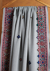 Pashmina Kashmiri Needle Work Shawl D#05 - L Grey