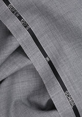 Scabal Silver Cloud Super 120's Textured 240 Gr Wool Suiting - Smoke Grey