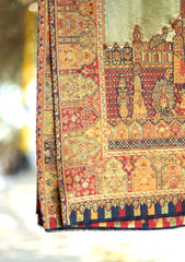 Pashmina Kaani Zari Shawl D - 01 - Black