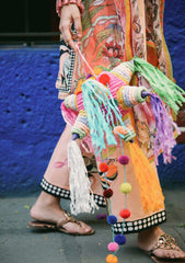 Lawn - Mushq - Hemline - La Dolce - Prints Vol-2 - HUN25#04A - PEACH POPPIES